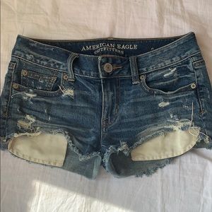 Low rise cut off jean shots